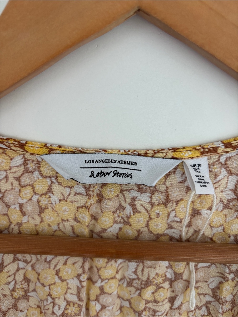 Women’s Yellow Floral Wrap Maxi Dress - Picture 3 of 5